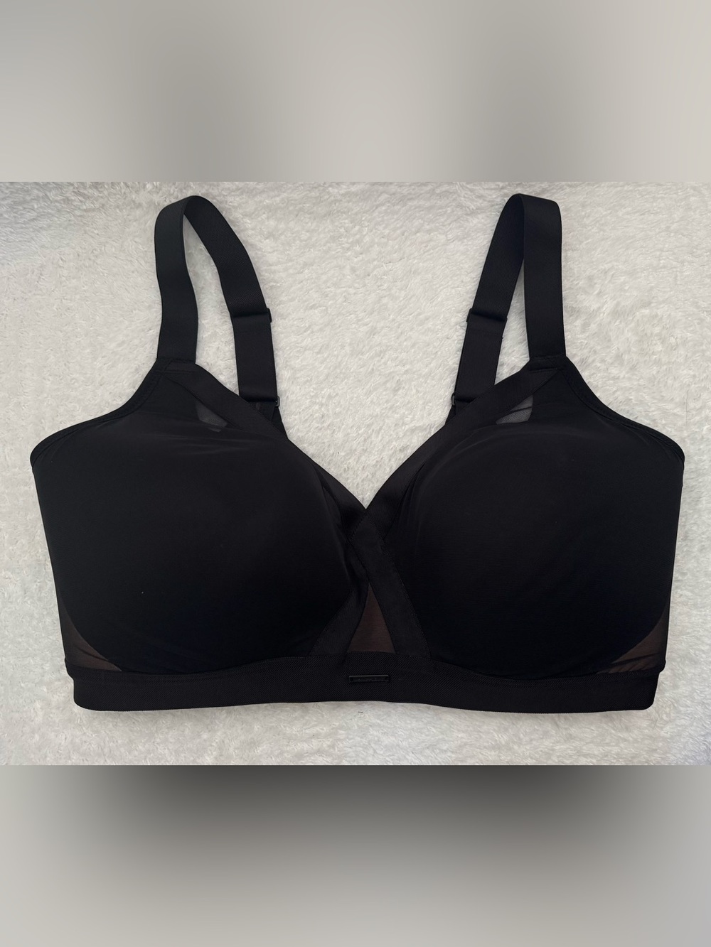 Honeylove Crossover Contour Wireless T-Shirt Bra black 38DDD (38F) Brand New NWT